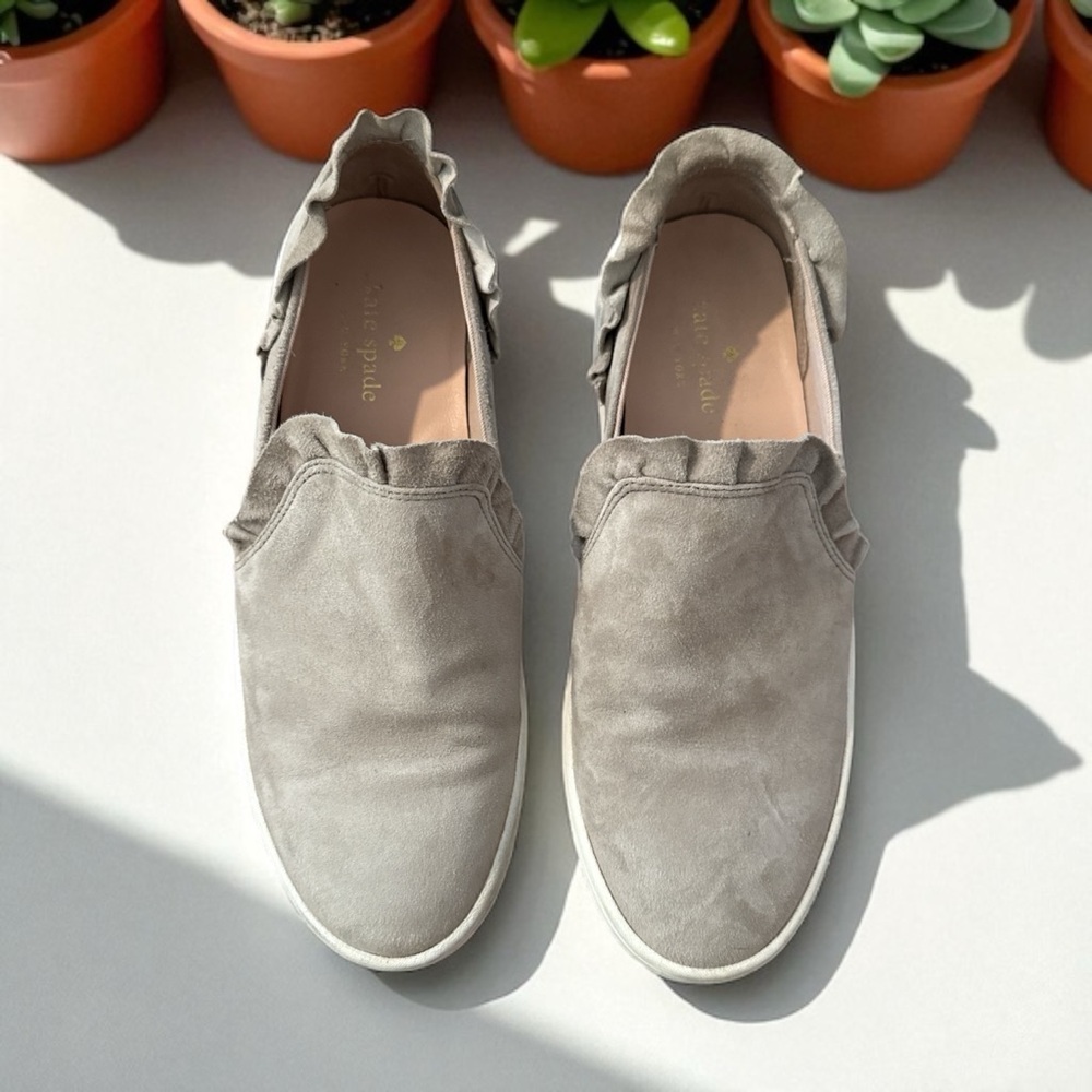 Kate Spade Tan Suede Slip-On Shoes